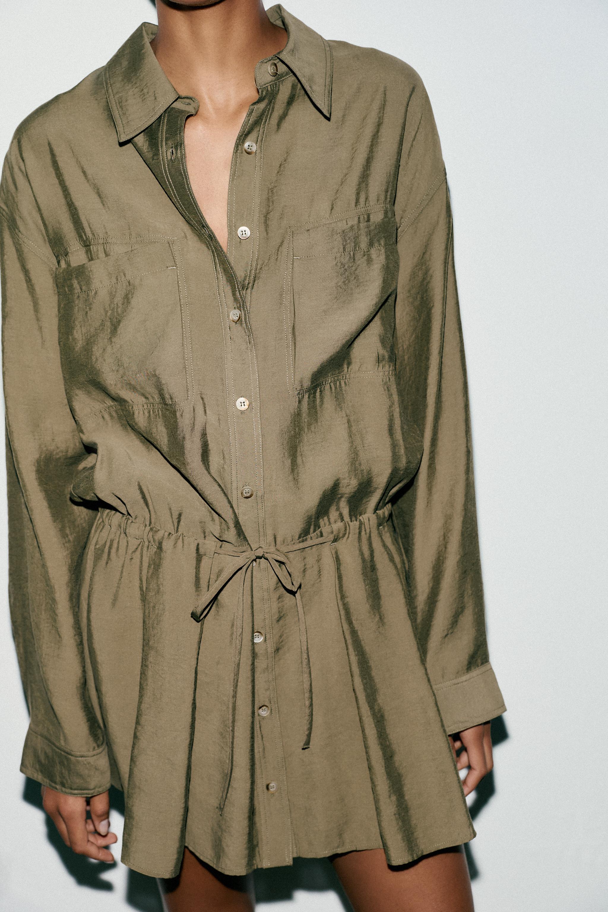 FLUID SHORT SHIRT DRESS